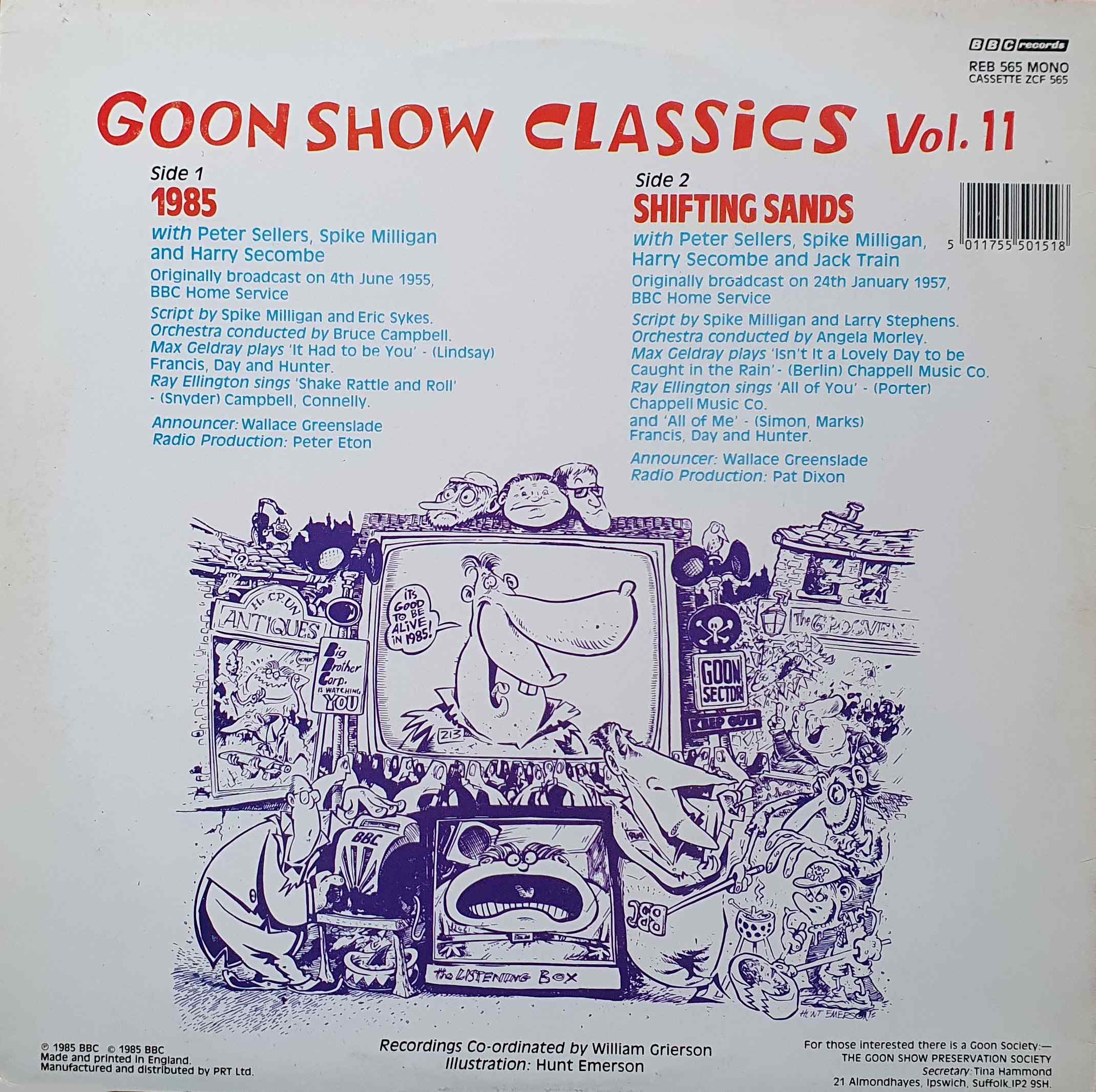 Picture of REB 565 Goon show classics - Volume 11 by artist Spike Milligan / Eric Sykes / Larry Stephens from the BBC records and Tapes library